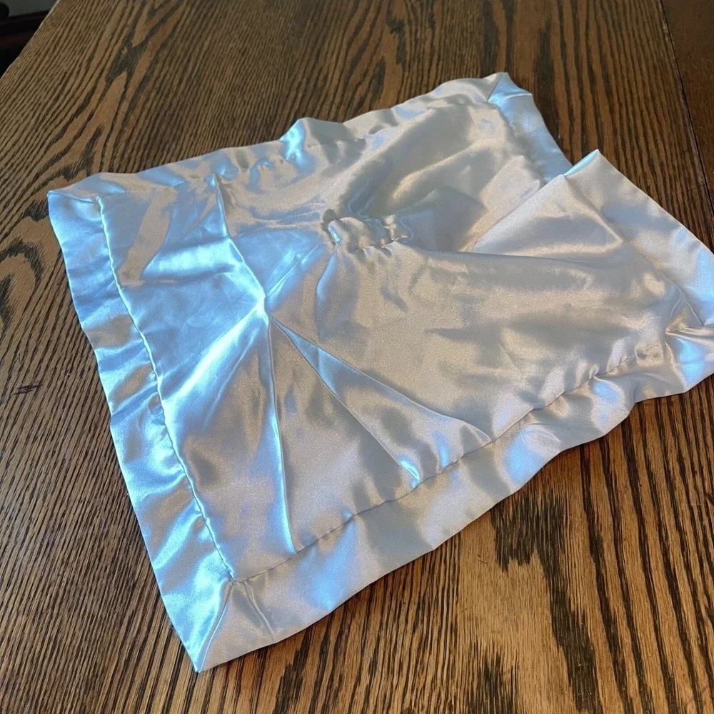 Cloud Island Sun Lovey Security Blanket Silver Satin Trim &‎ Back Happy Soft